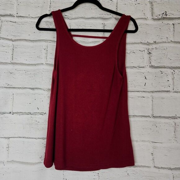 Zyia Active Women's Knit Red Soft Strappy-Back Tank Top Size Small Athleisure - Picture 2 of 9